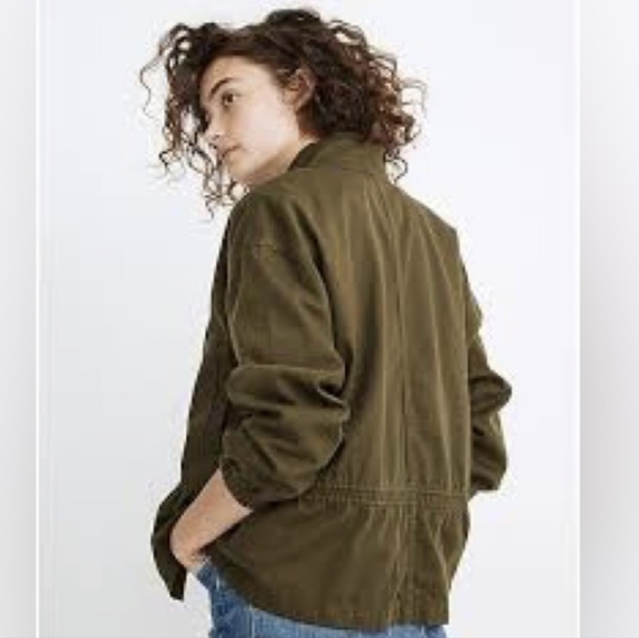 MADEWELL Highbury Military like style Balloon sleeve Button Casual Jacket Small - Picture 2 of 13